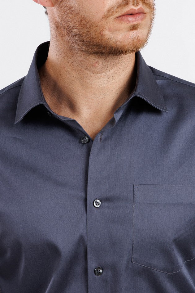 Aura Sateen Shirt - Dark Grey