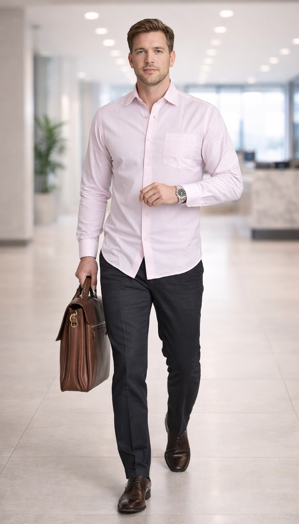 Giza Marque Classic Checks Shirt - Pink