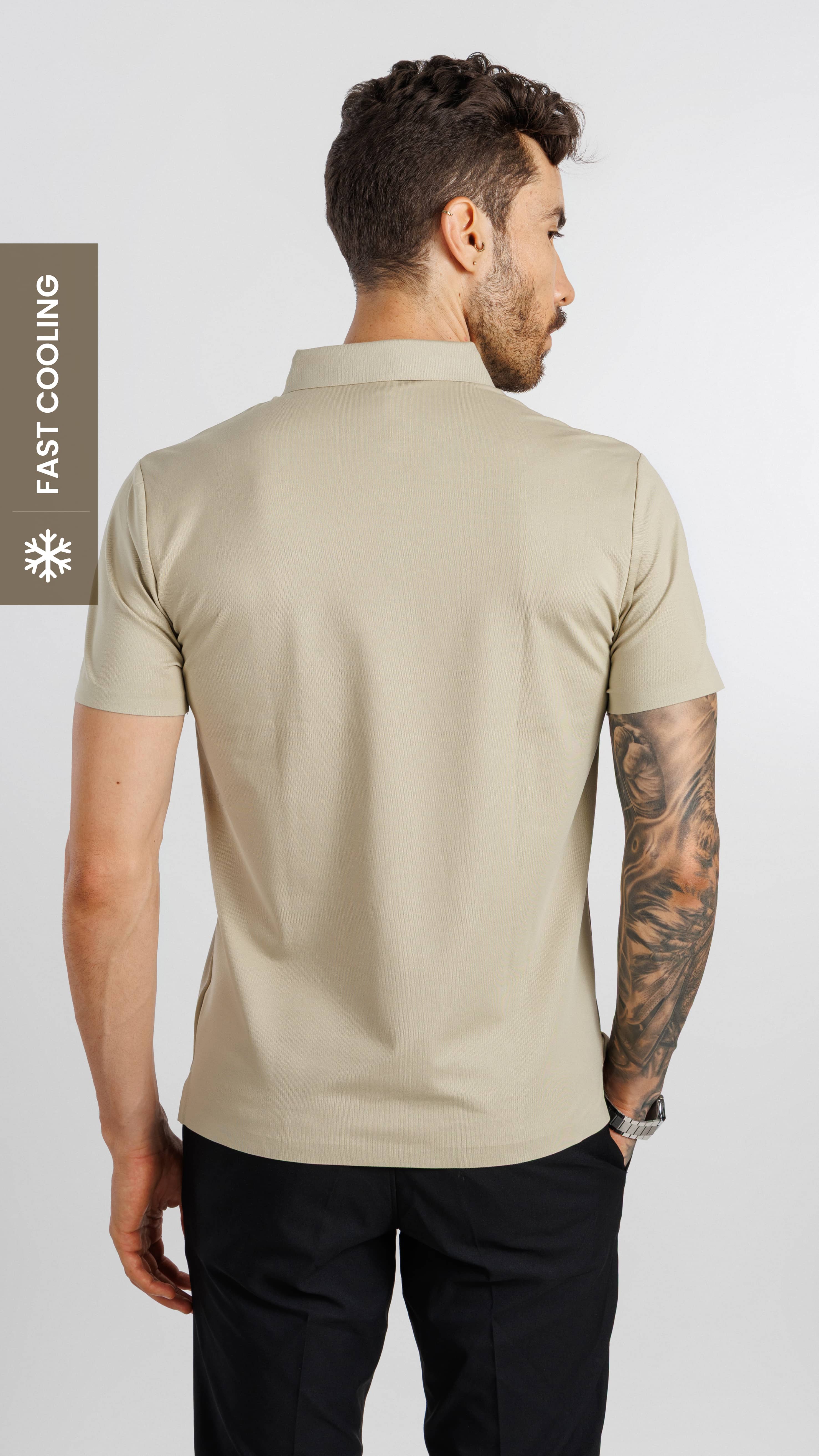 UV Protect & Antibacterial Polo T-Shirt Warm Olive