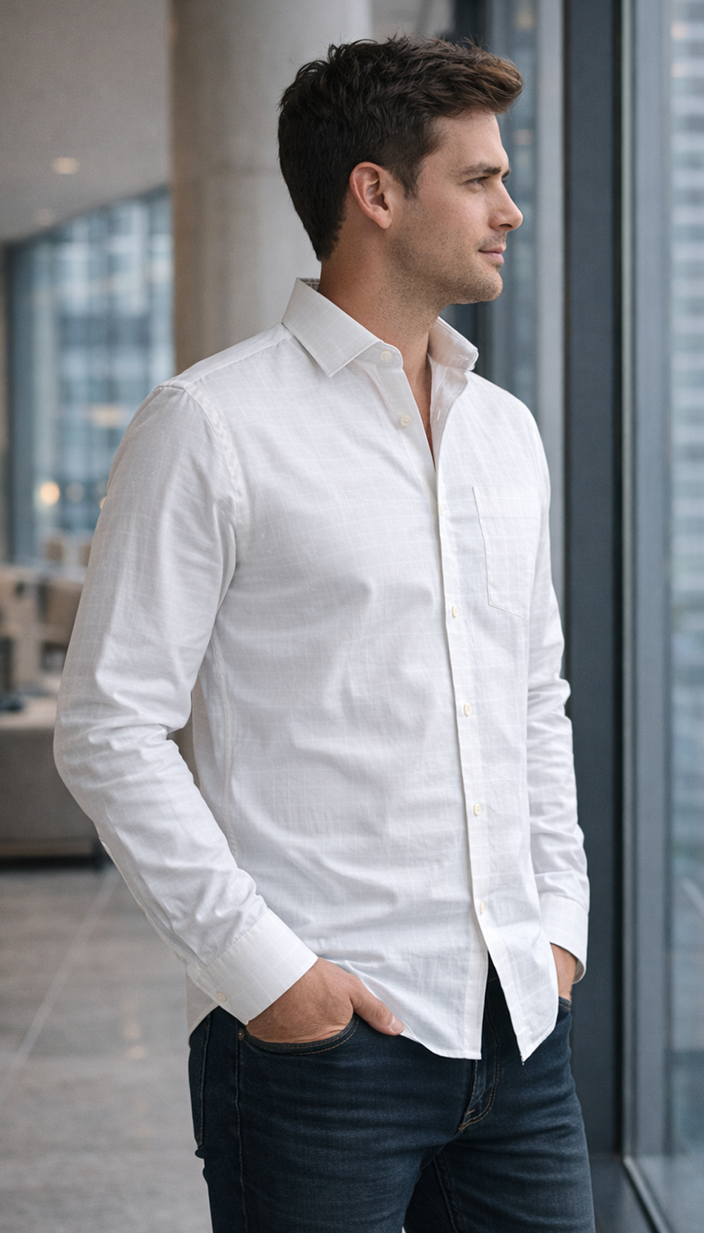 Giza Marque Classic Checks Shirt - Beige