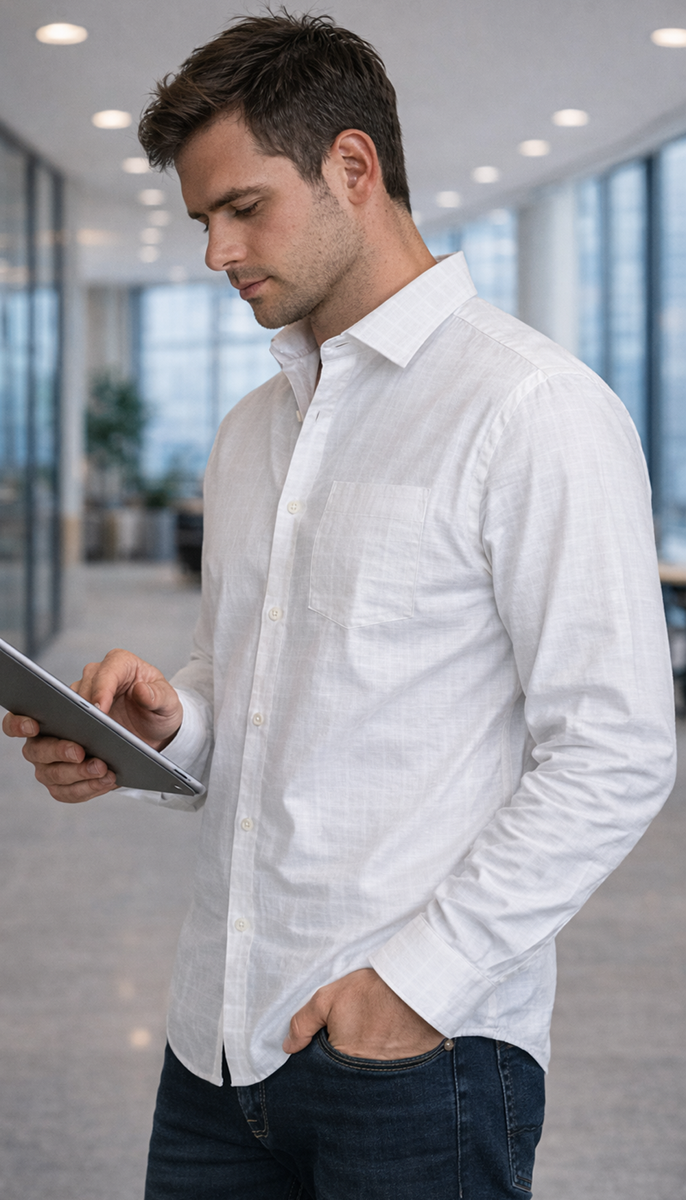 Giza Marque Classic Checks Shirt - Beige