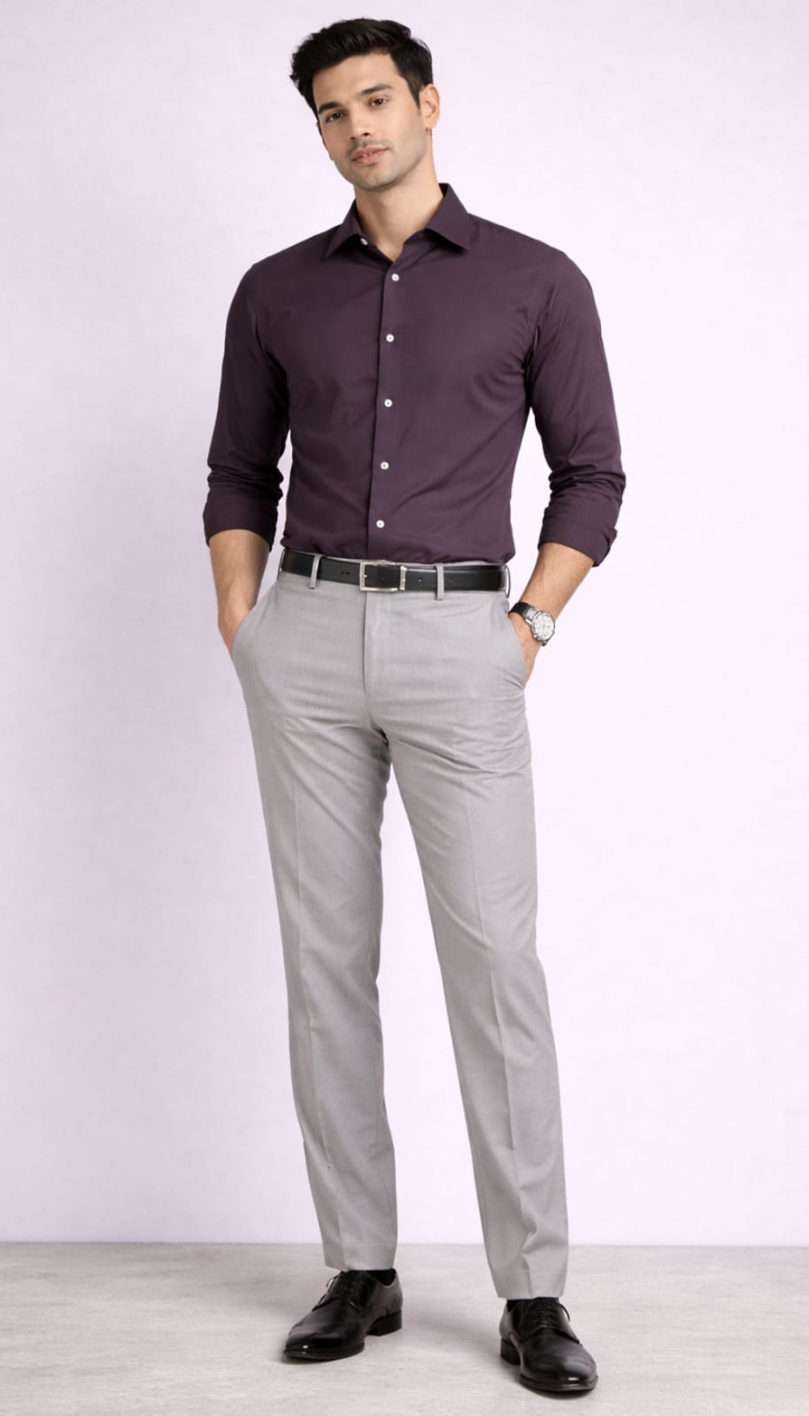 Bamboo Poplin Shirt - Wine