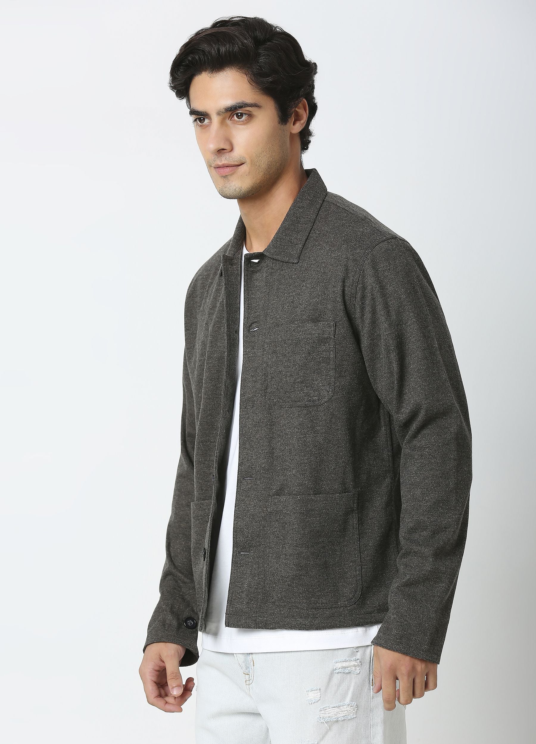 Anchor grey shacket