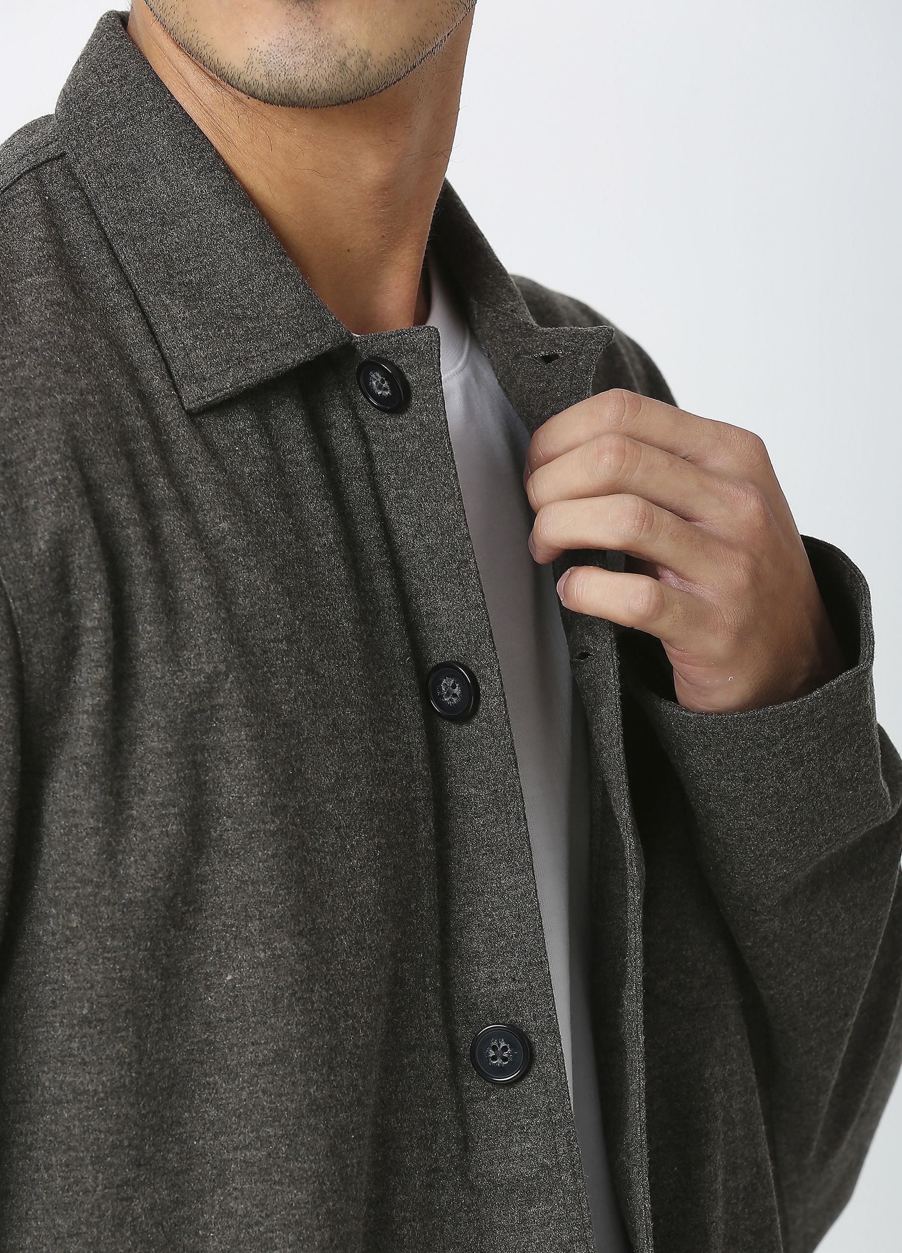 Anchor grey shacket