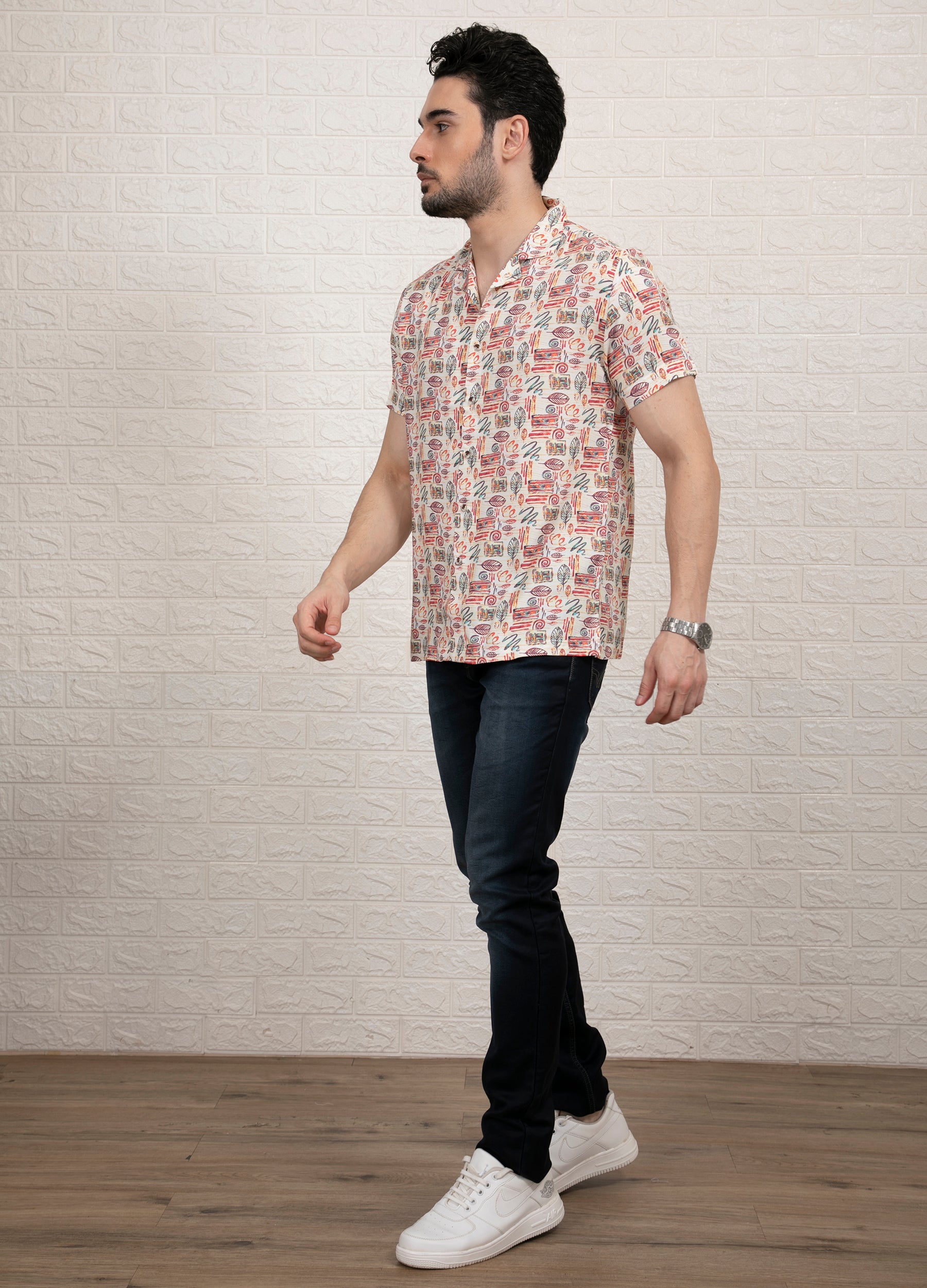 Psychedelic Pop: Camp Collar Gentle Rayon Shirt - Lemon Yellow