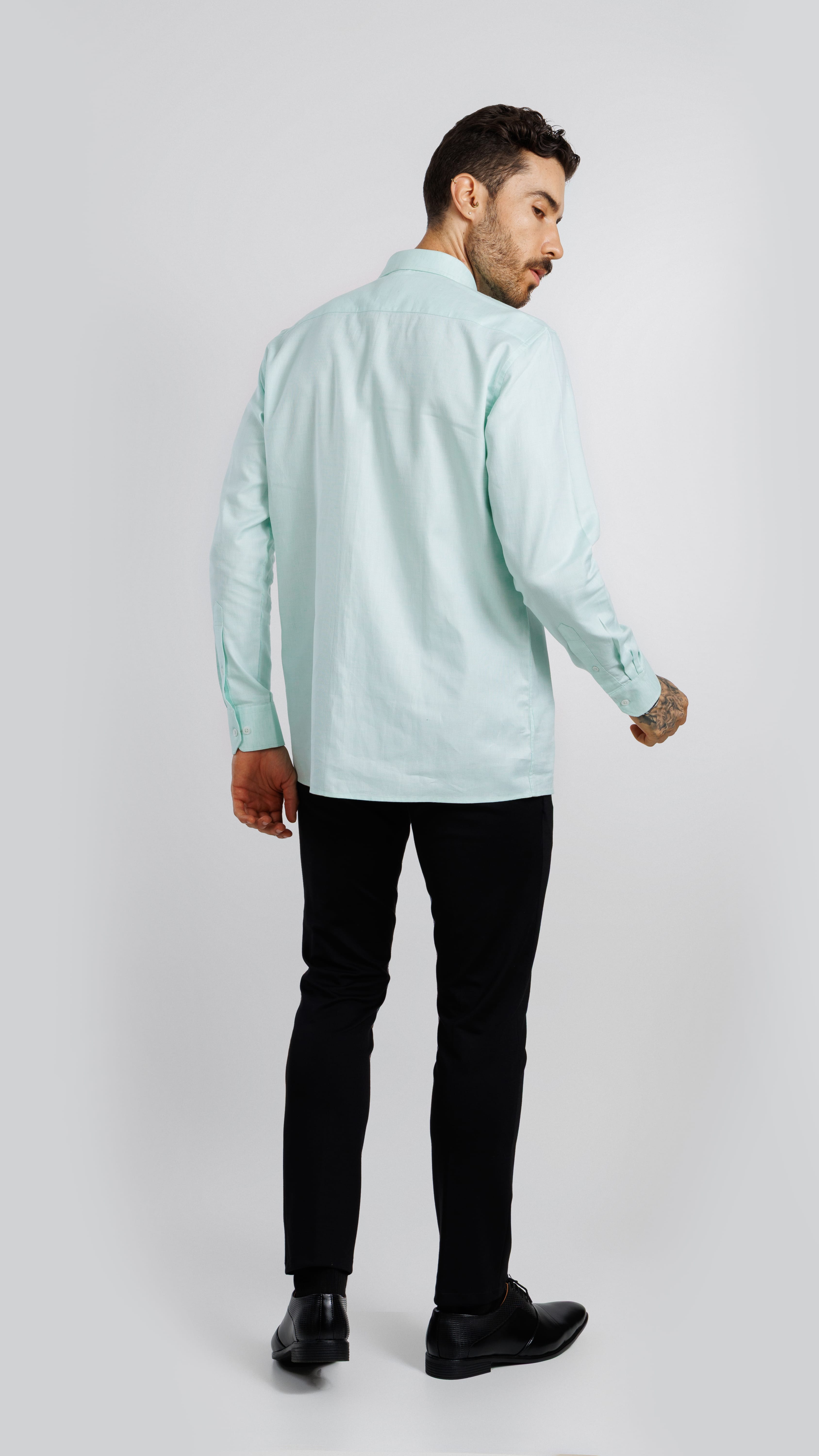 Estate Linen Blend Shirt Mint Green