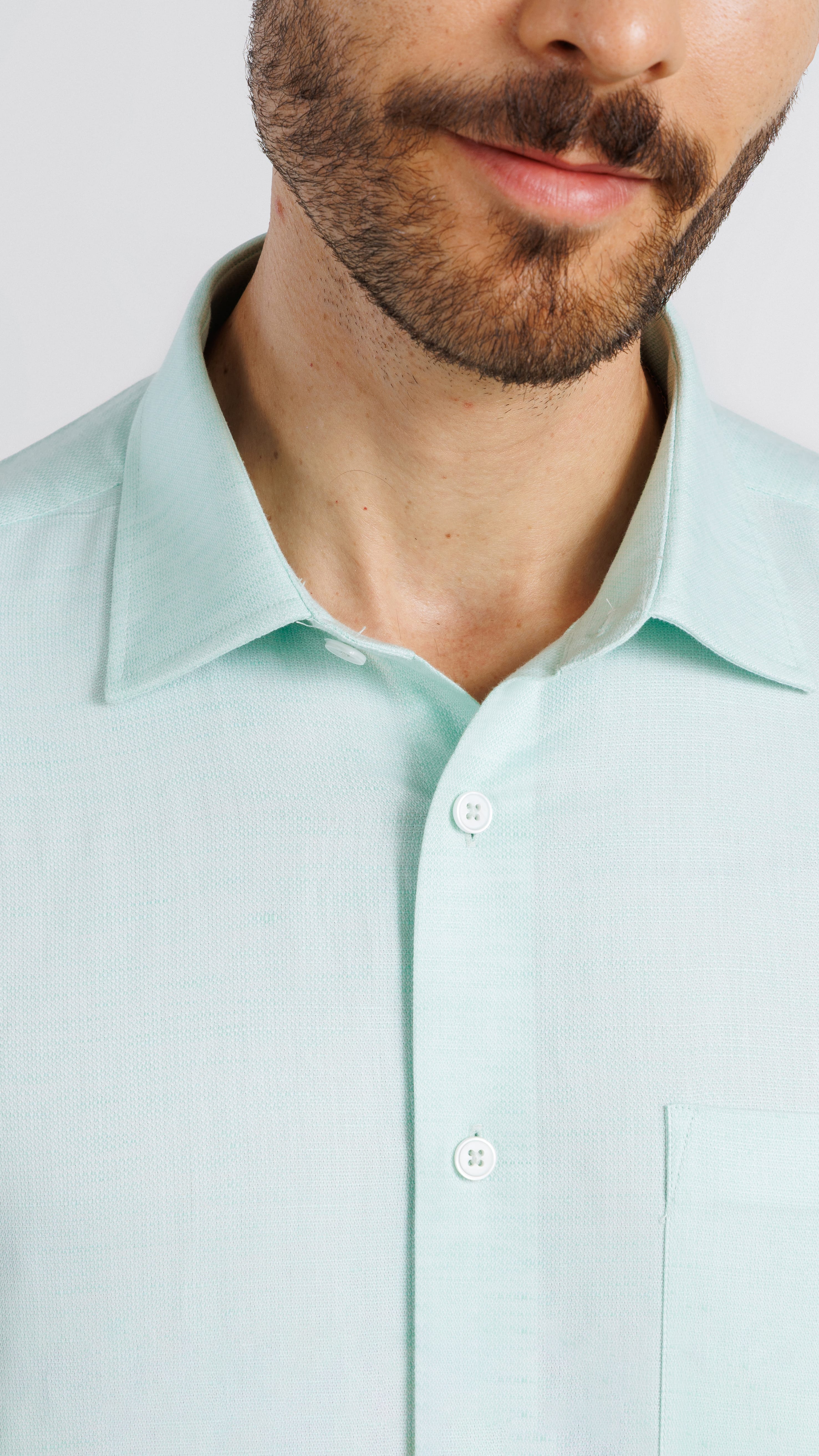 Estate Linen Blend Shirt Mint Green