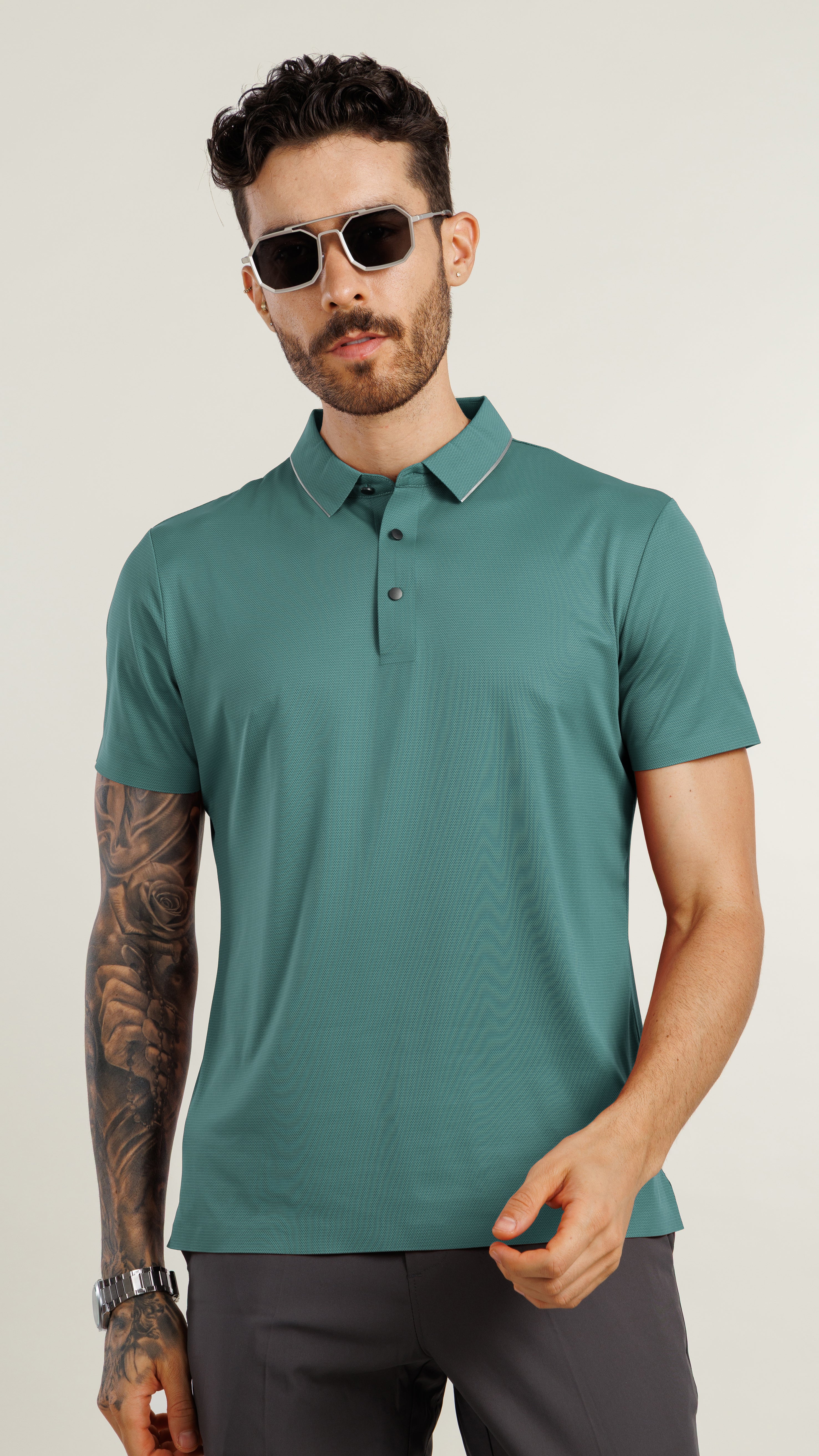 On the Go Cooling Polo T-Shirt Light Green