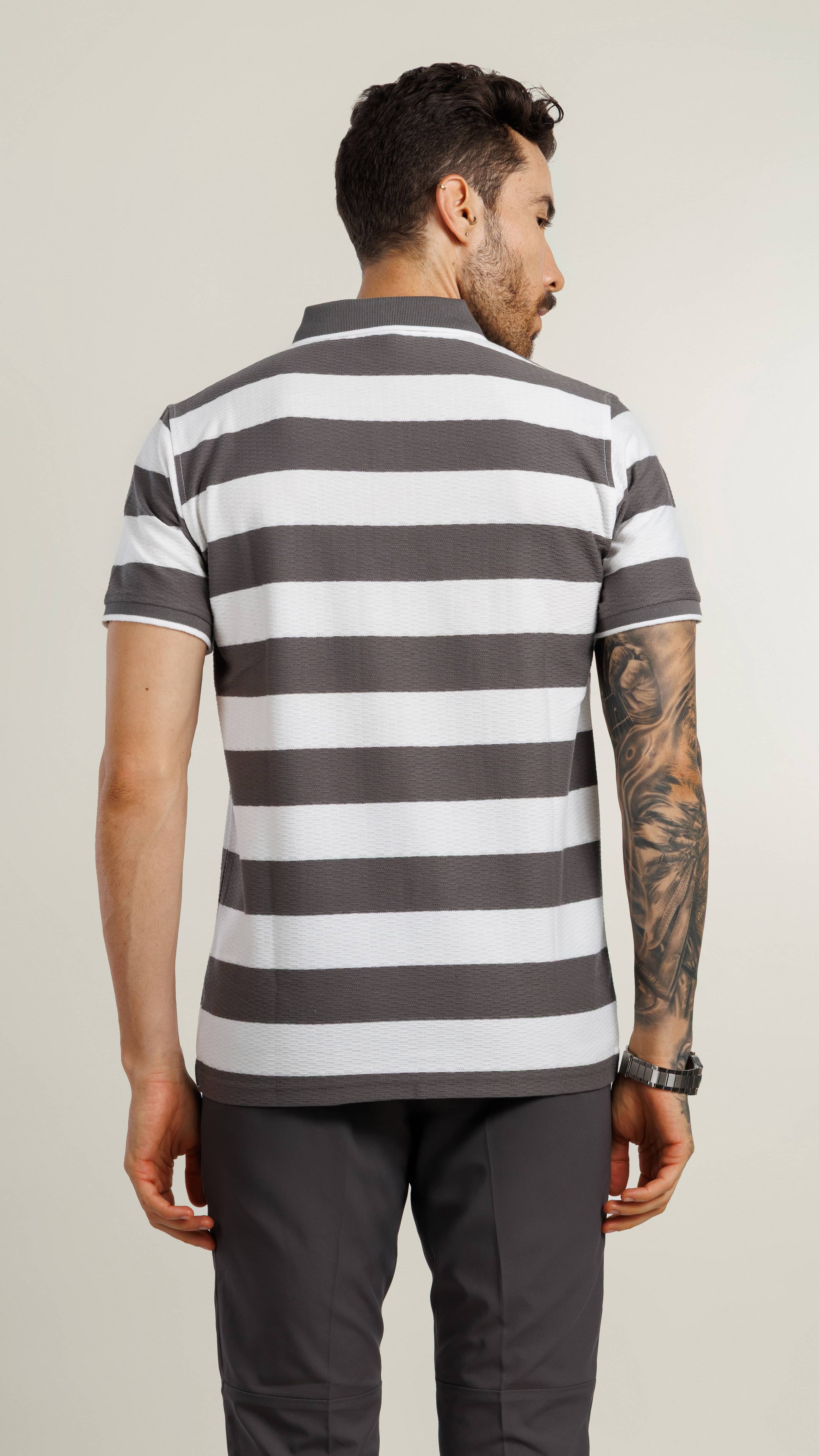 Derby Polo T-shirt Dark Grey