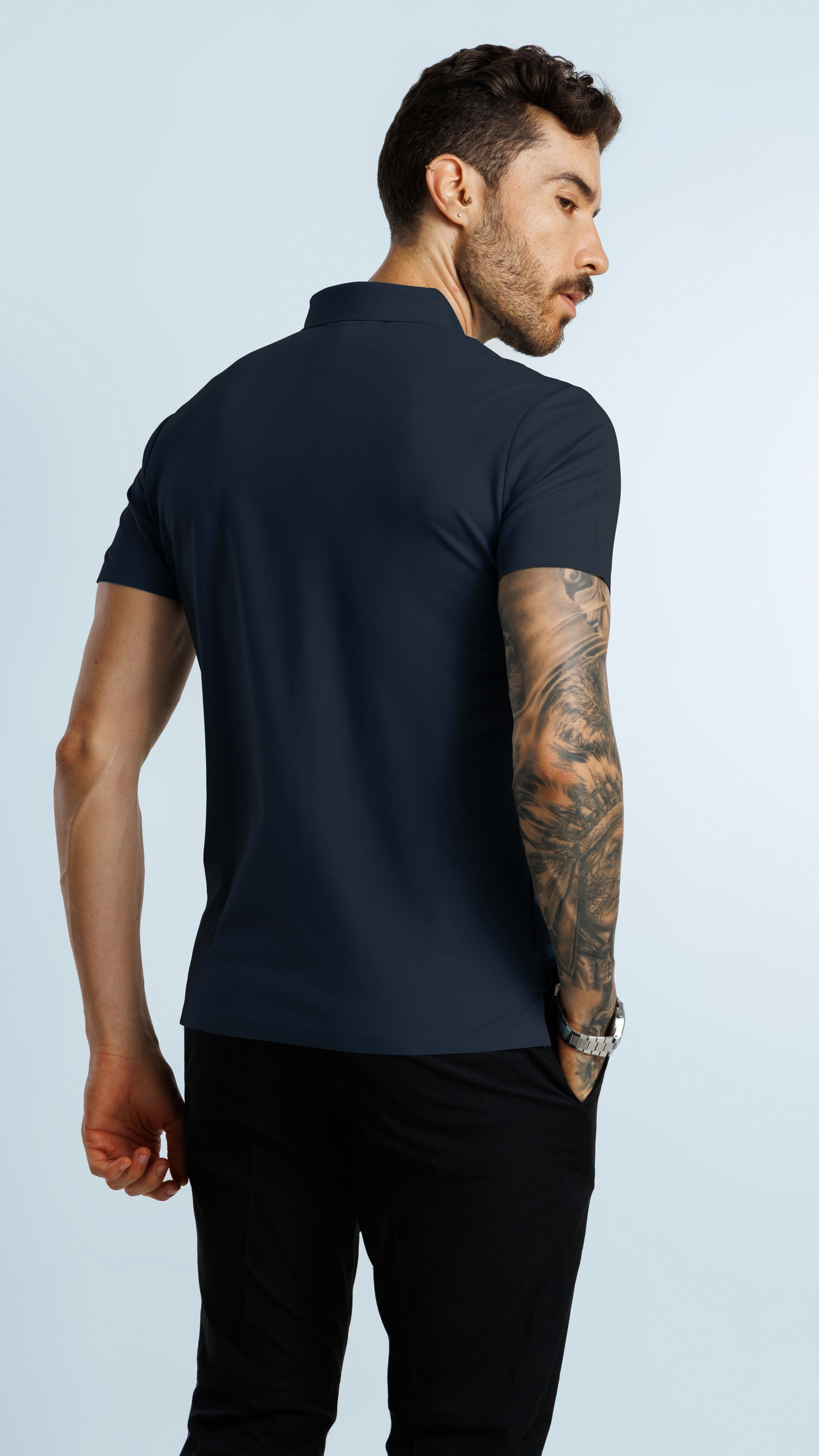 UV Protect & Antibacterial Polo T-Shirt - Teal Blue