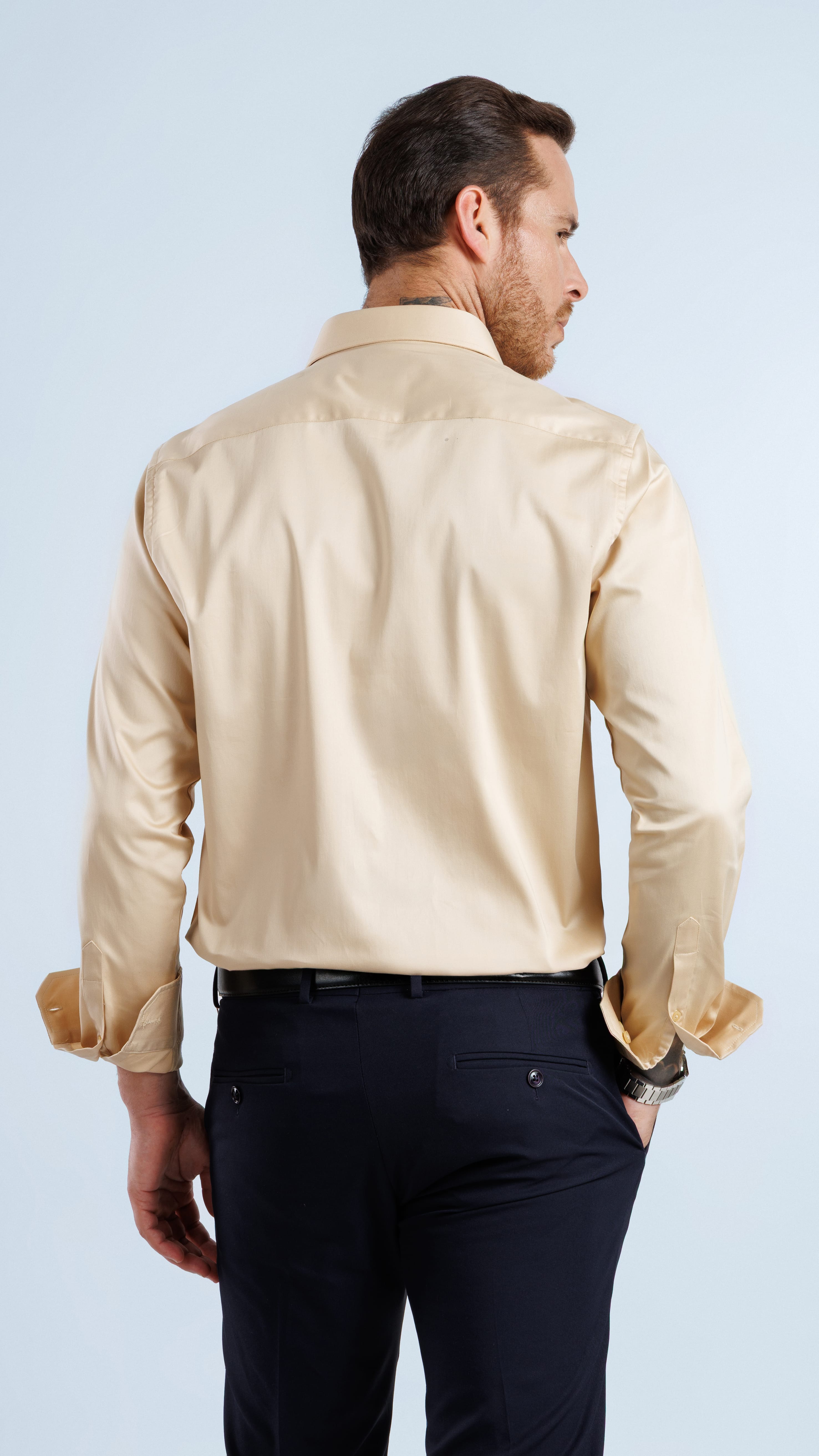 Aura Sateen Shirt Beige