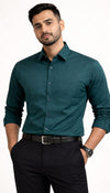 Aura Sateen Shirt -  Green