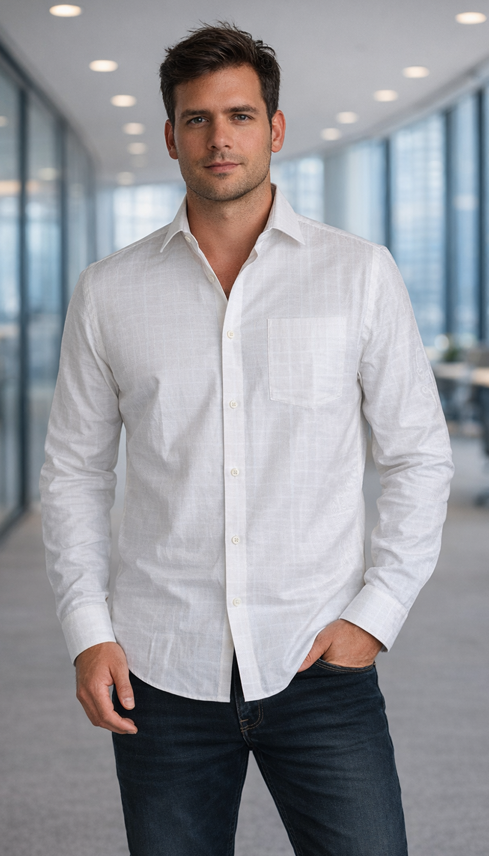 Giza Marque Classic Checks Shirt - Beige