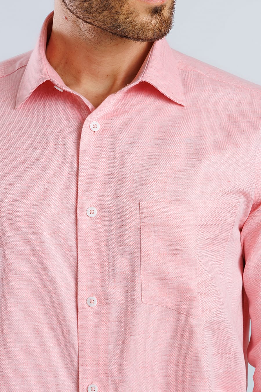 Estate Linen Blend Shirt - Fluroscent Pink
