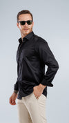 Aura Sateen Shirt Black
