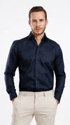 Perennial Texture Relax Shirt Navy