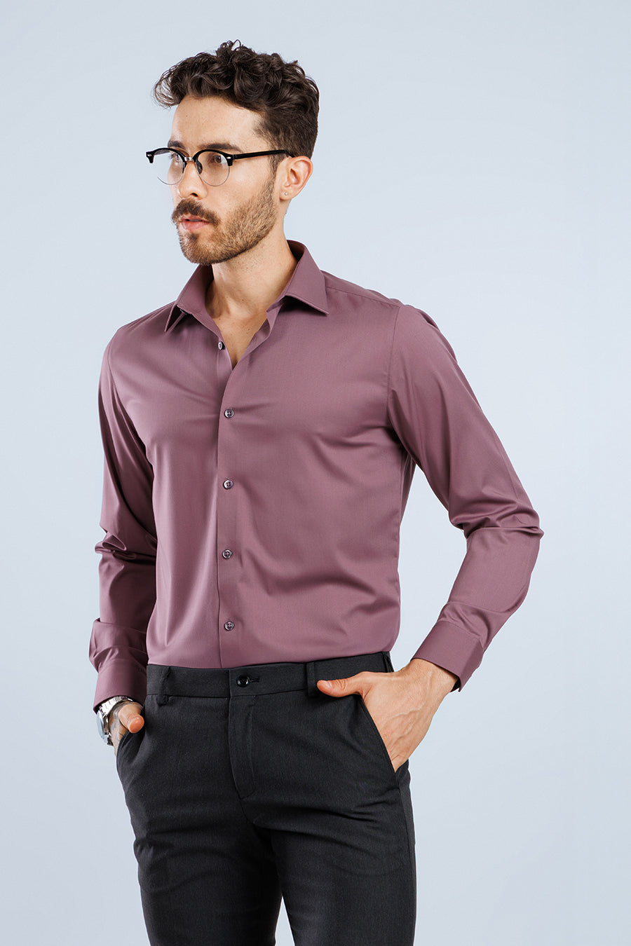 Modal Essential Shirt-Wine