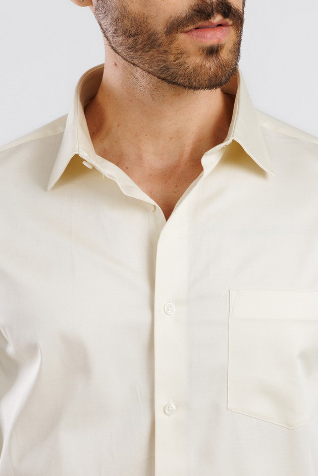 Aura Sateen Shirt - Butter White