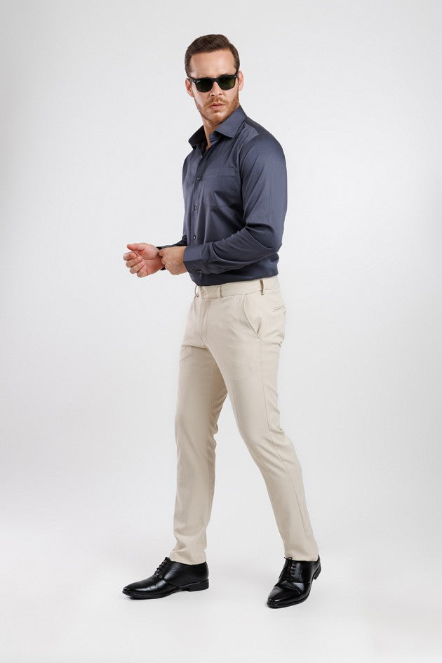 Aura Sateen Shirt - Dark Grey