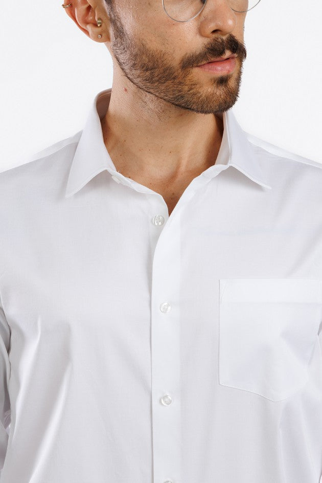 Aura Sateen Shirt - White