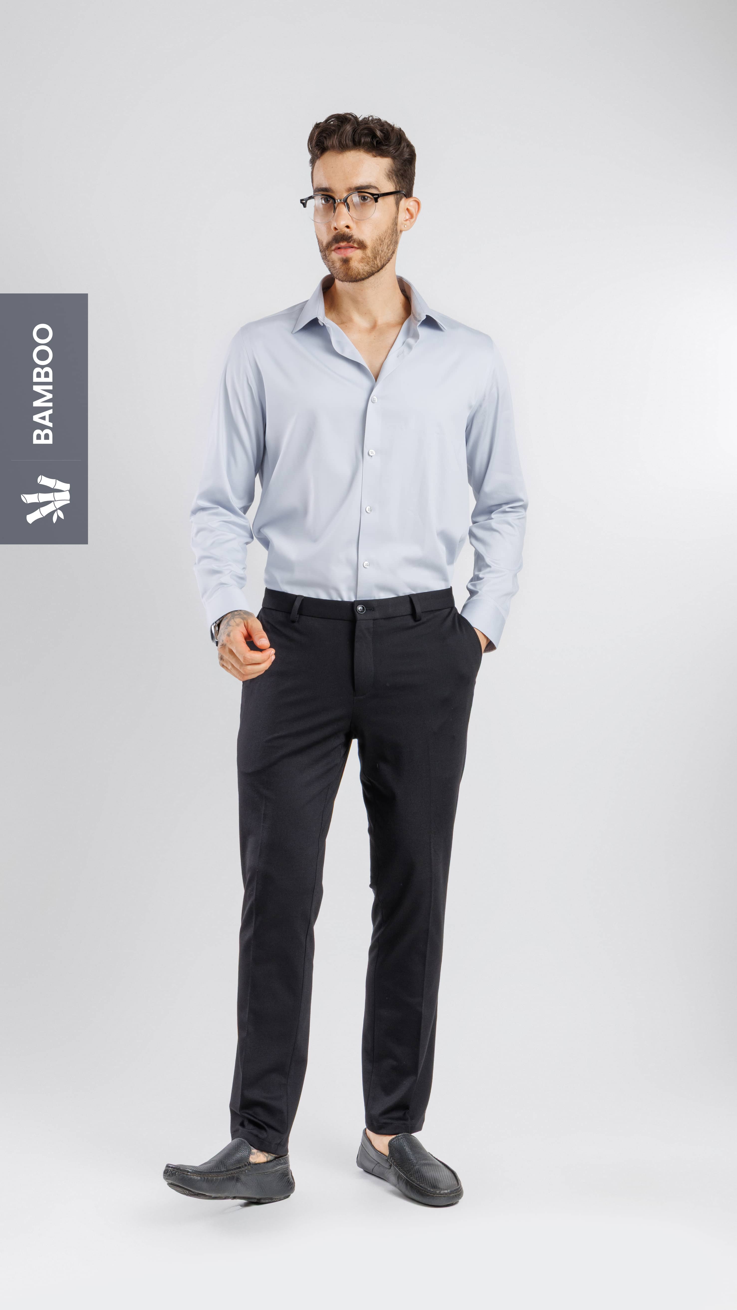 Bamboo Crest Shirt Light Grey