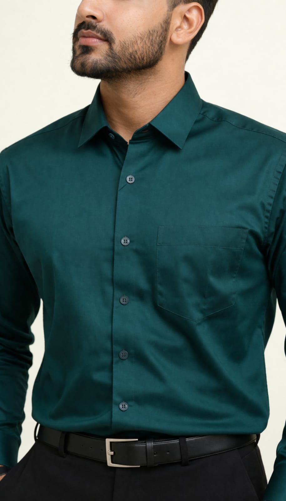 Aura Sateen Shirt -  Green