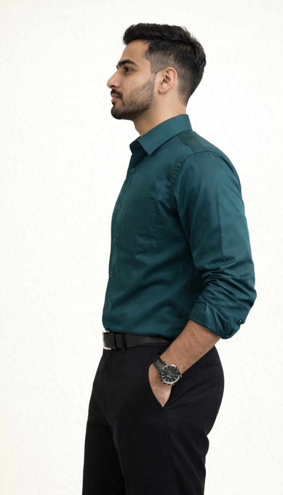 Aura Sateen Shirt -  Green