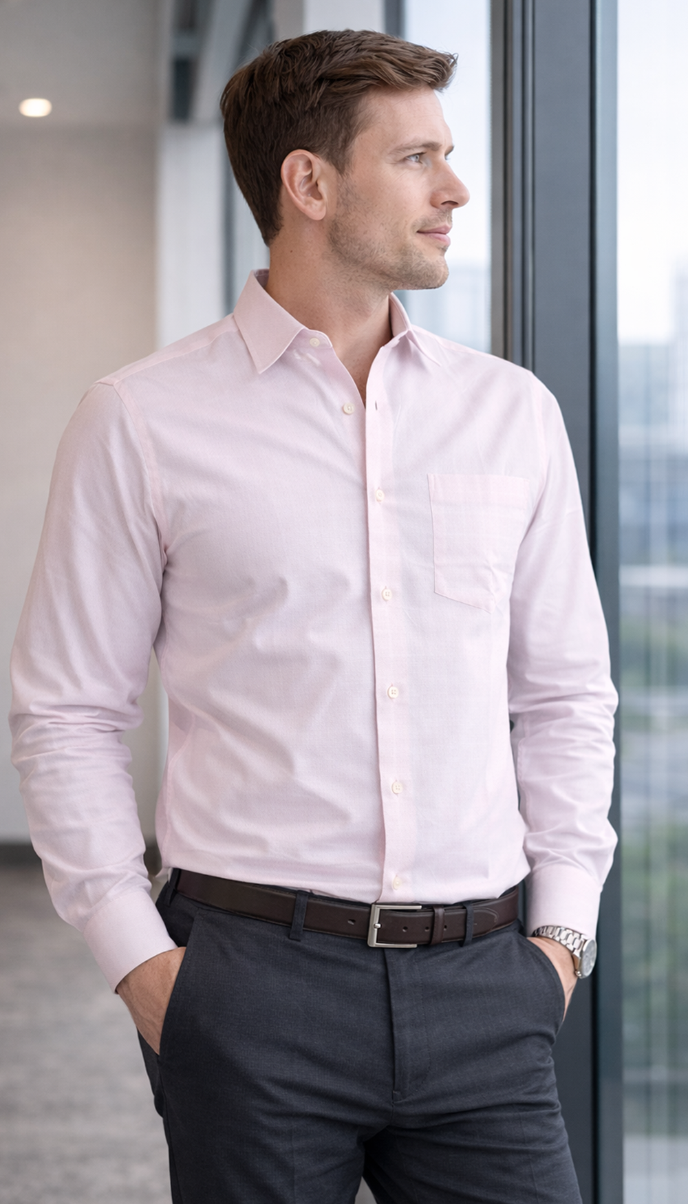 Giza Marque Classic Checks Shirt - Pink