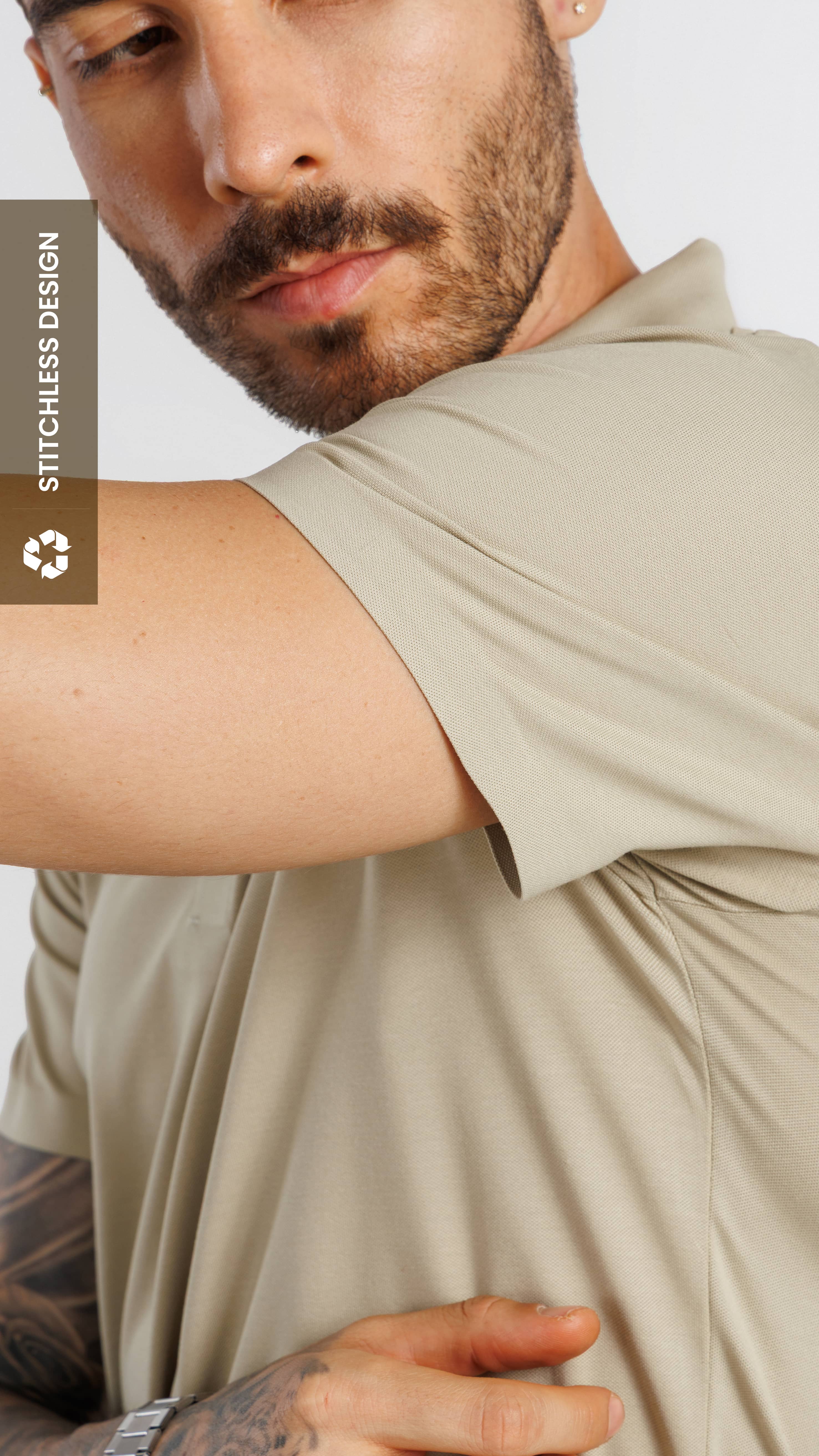 UV Protect & Antibacterial Polo T-Shirt Warm Olive