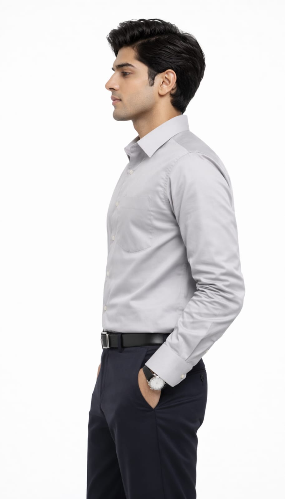 Aura Sateen shirt - Brown