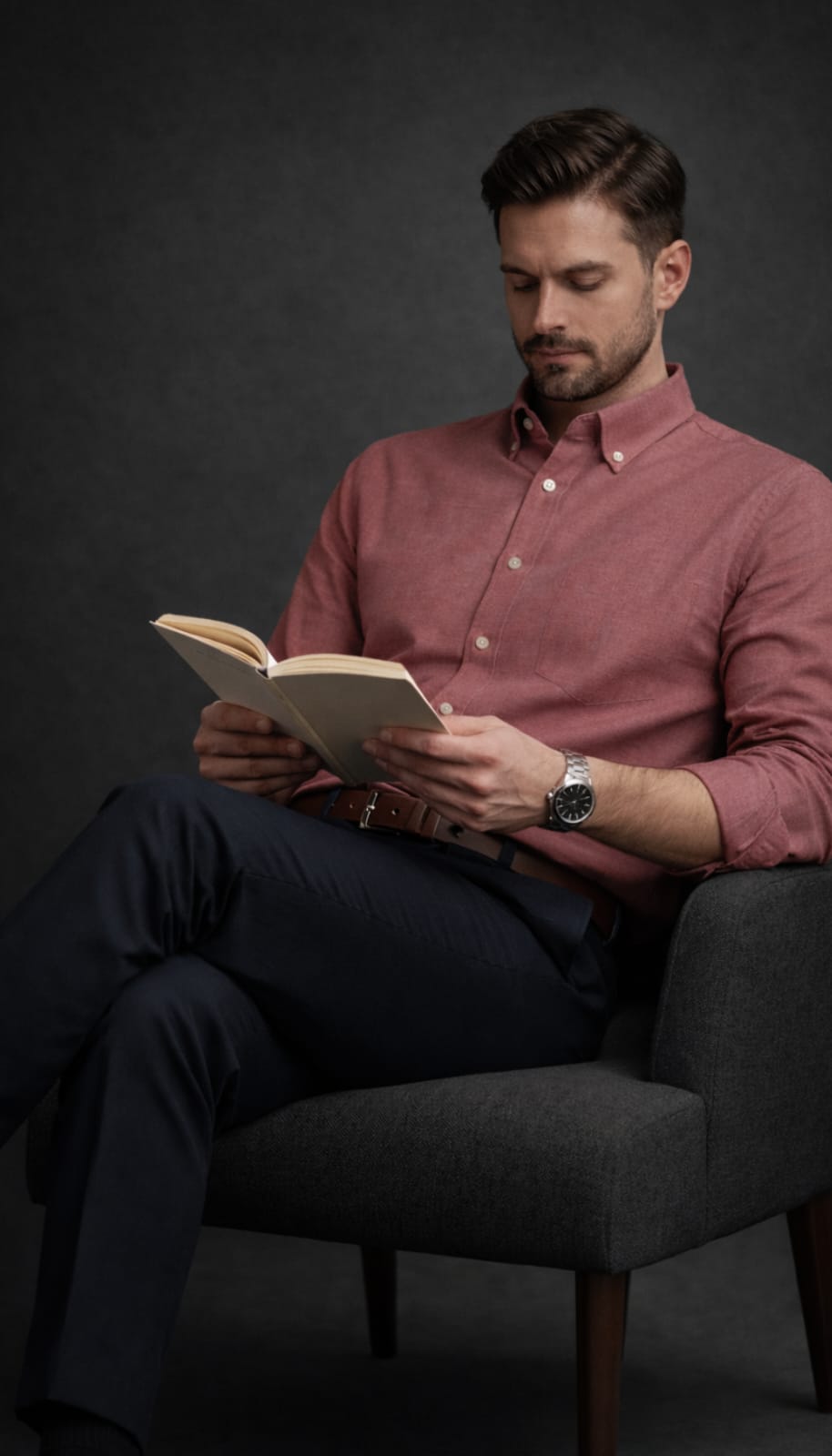 Button Down Oxford Shirt - Dark Peach