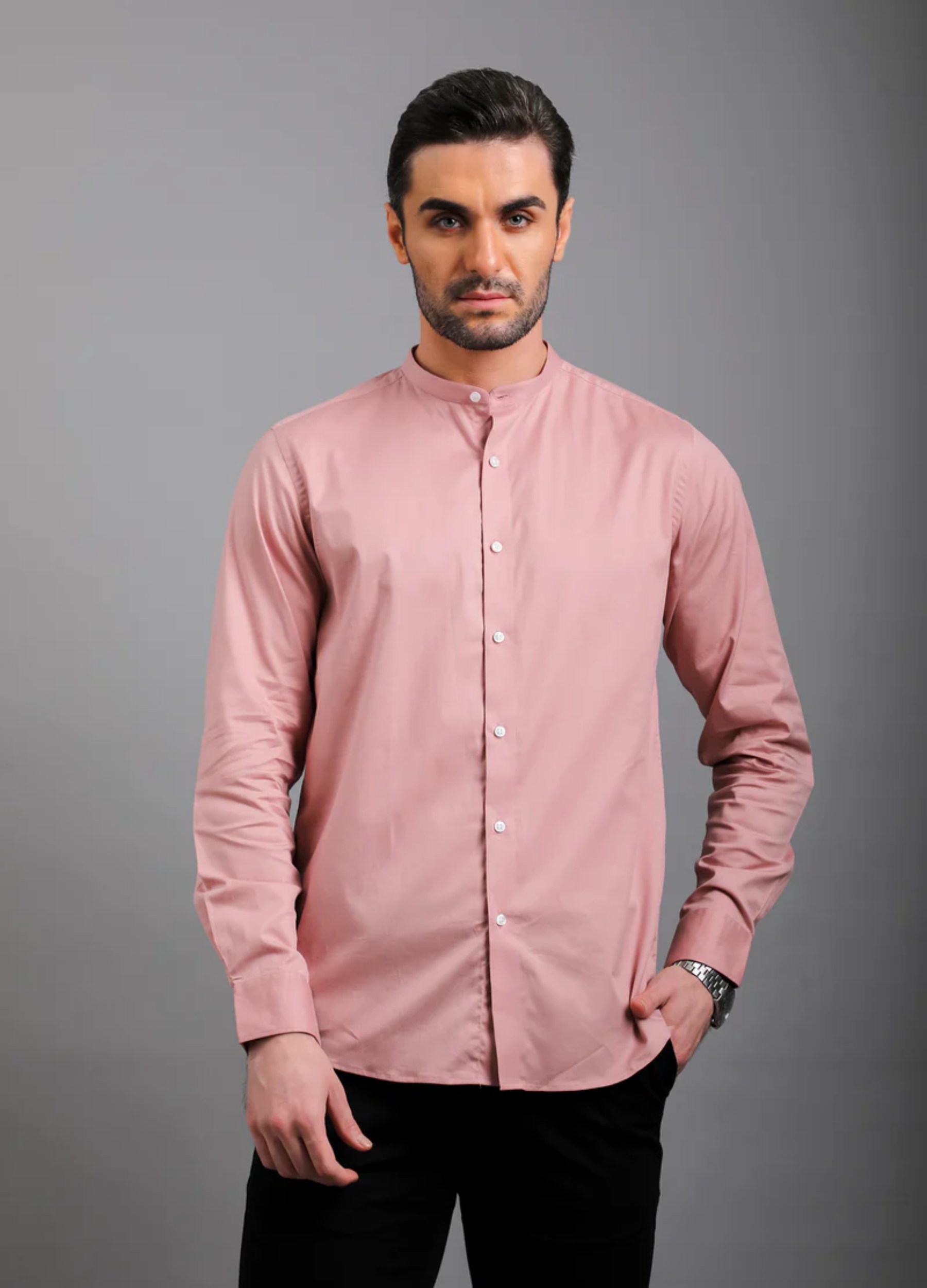 band-collar-fine-twill-stretch-shirt-peach