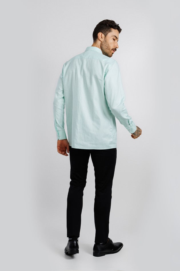 Estate Linen Blend Shirt - Mint Green