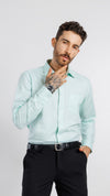 Estate Linen Blend Shirt Mint Green