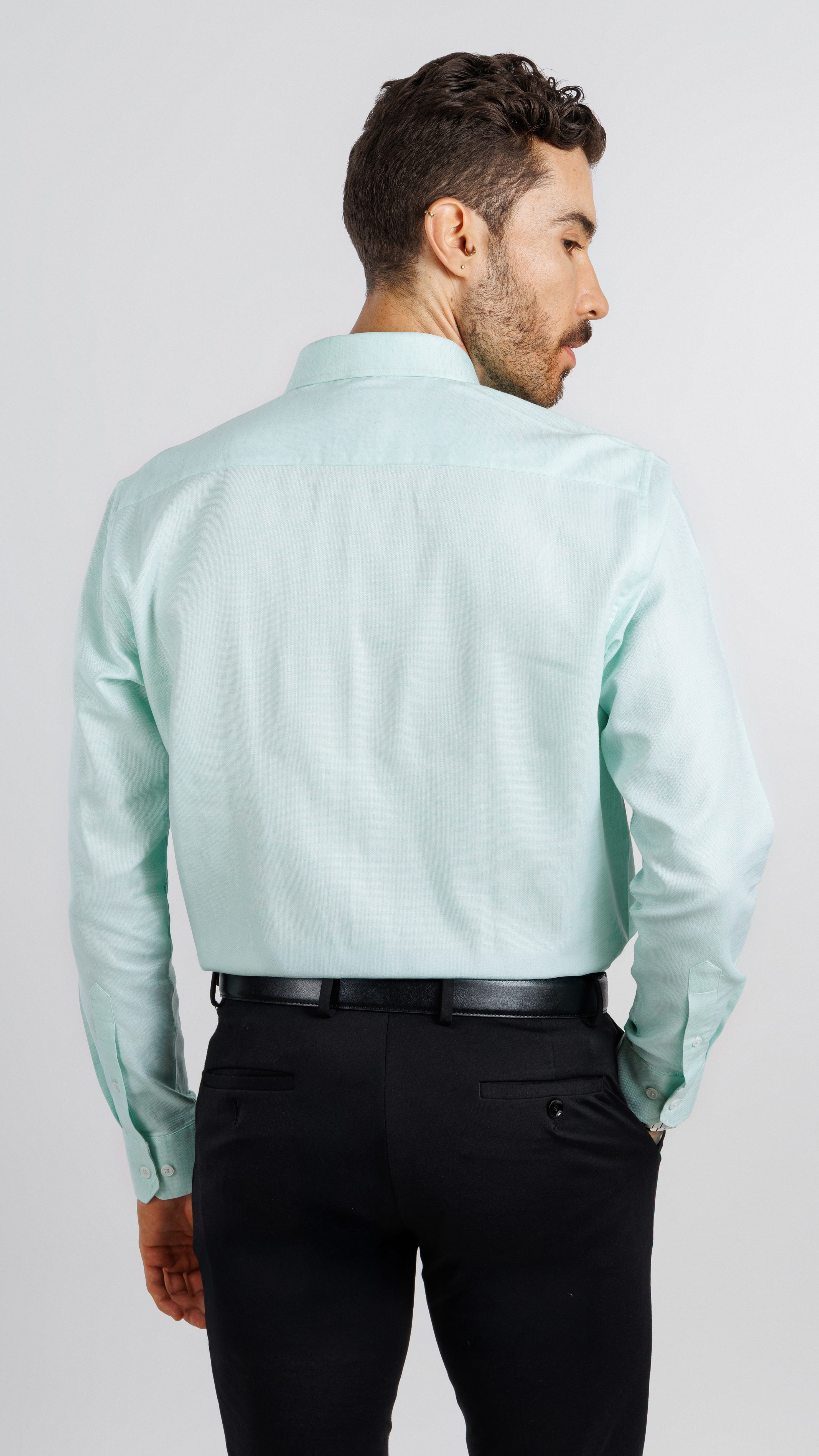 Estate Linen Blend Shirt Mint Green