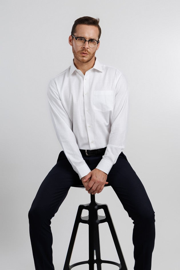 Estate Linen Blend Shirt - White