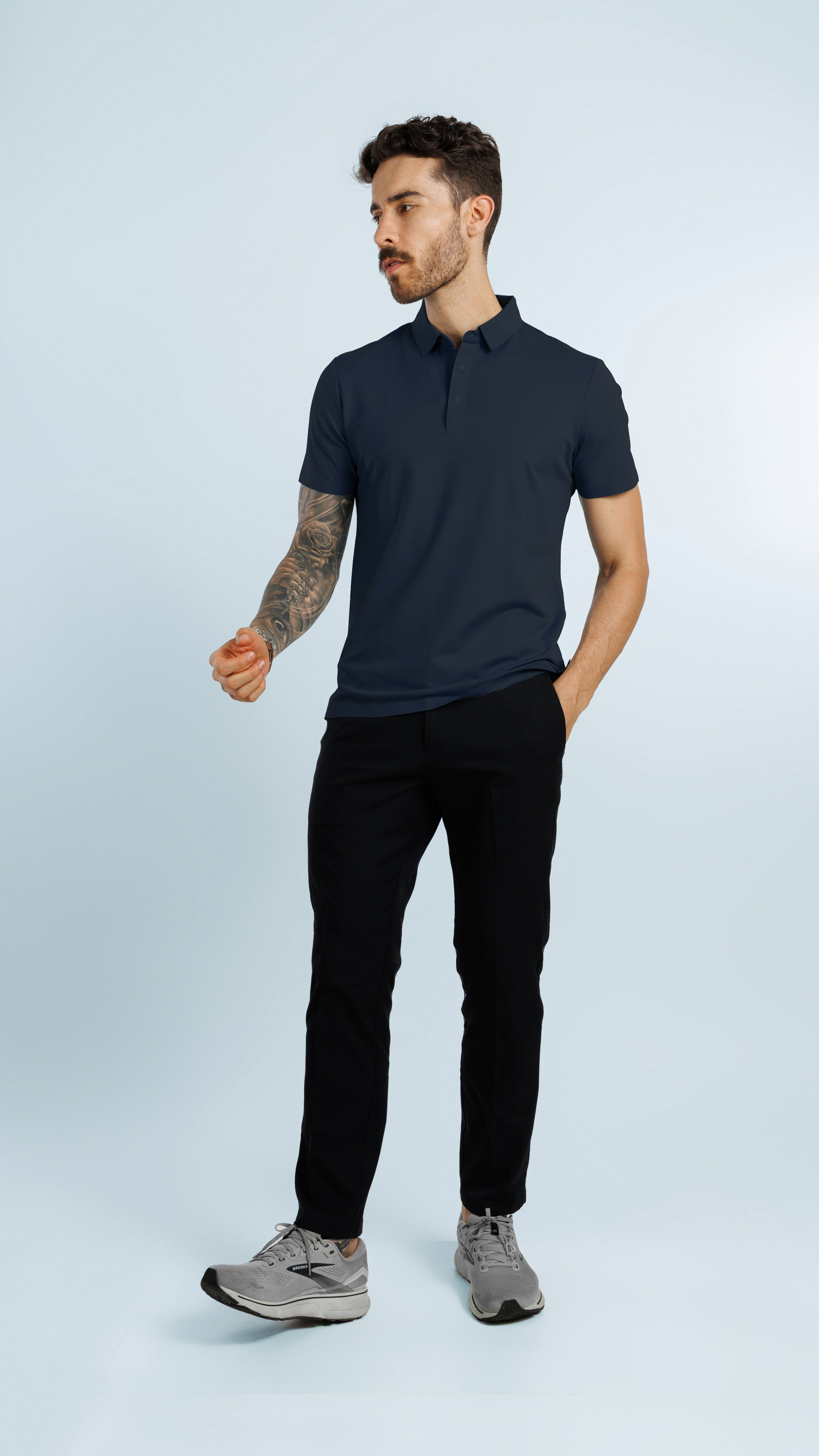 UV Protect & Antibacterial Polo T-Shirt - Teal Blue