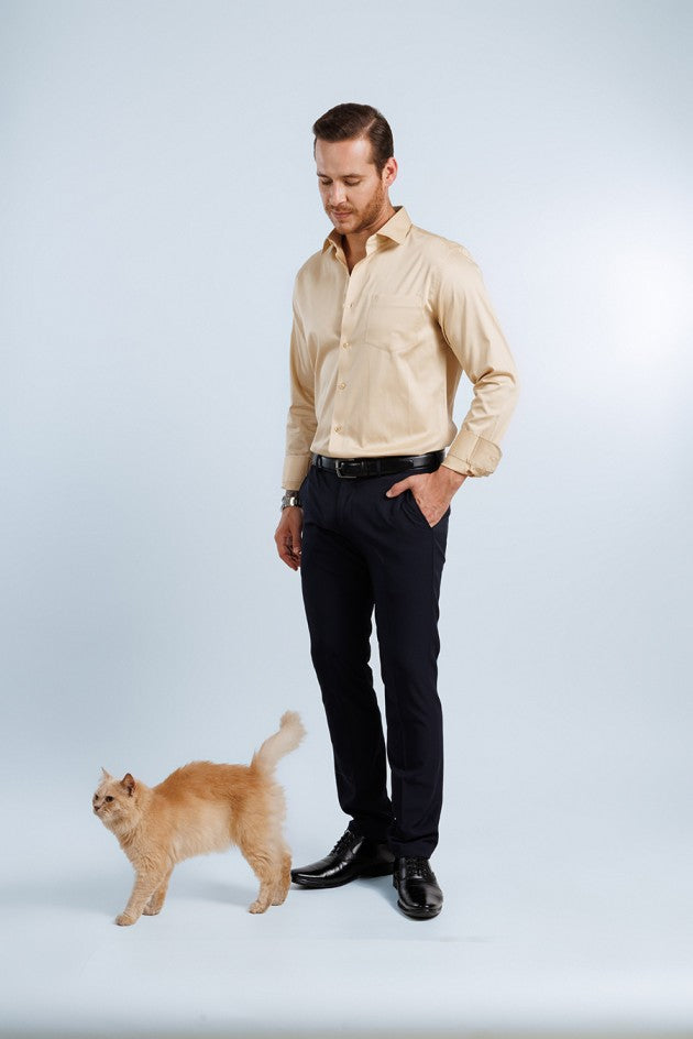 Aura Sateen Shirt - Beige