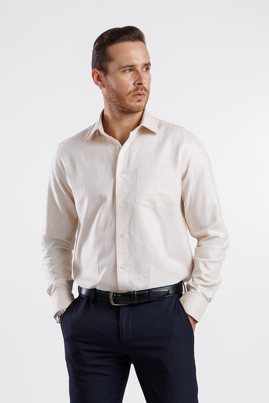Estate Linen Blend Shirt - Beige