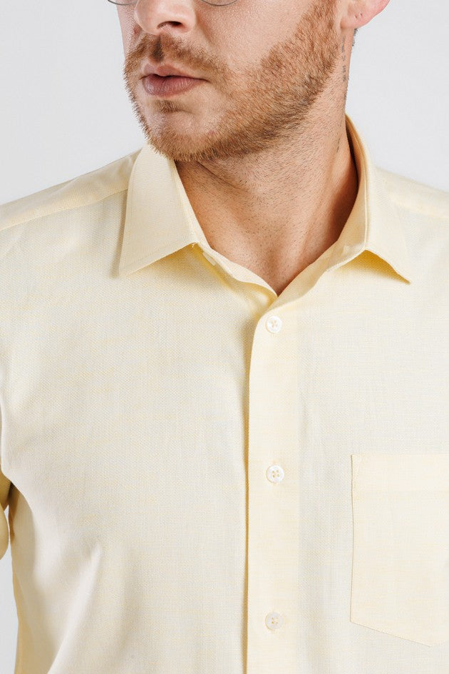 Estate Linen Blend Shirt - Yellow