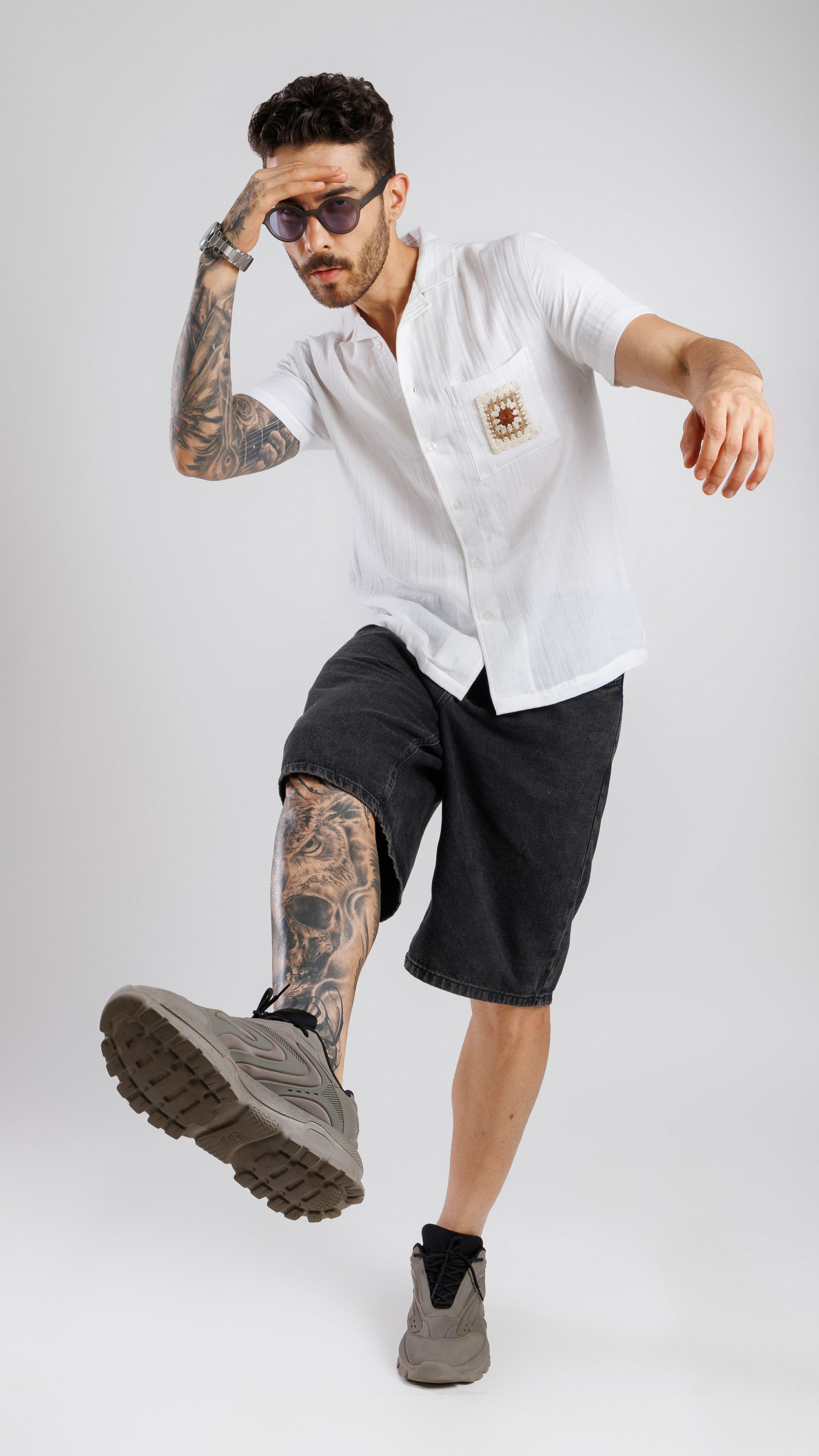Resort half Sleeve Deuce Shirt Off White