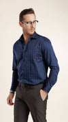 Oxford Blue Pinstripe Shirt
