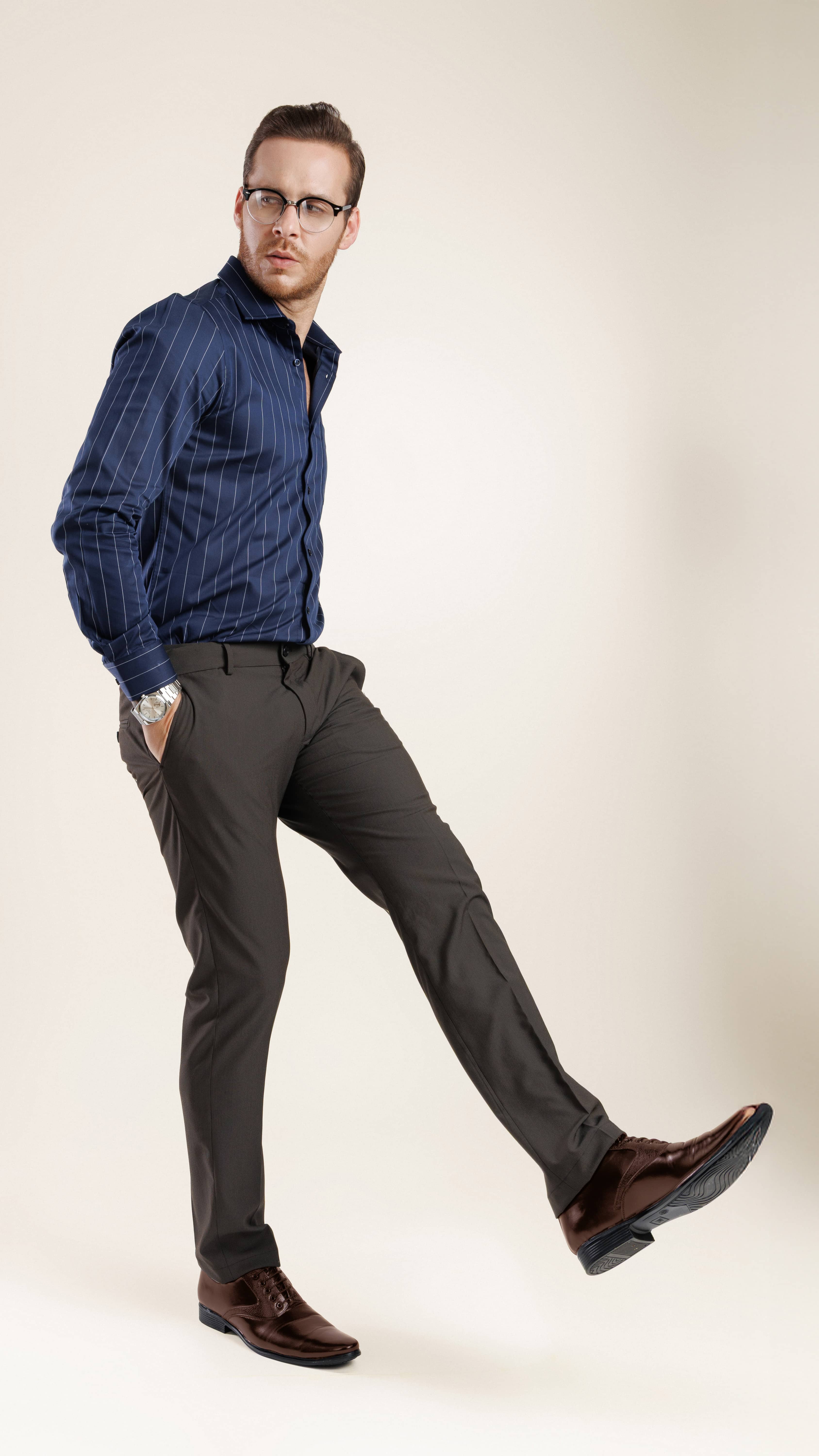 Oxford Blue Pinstripe Shirt
