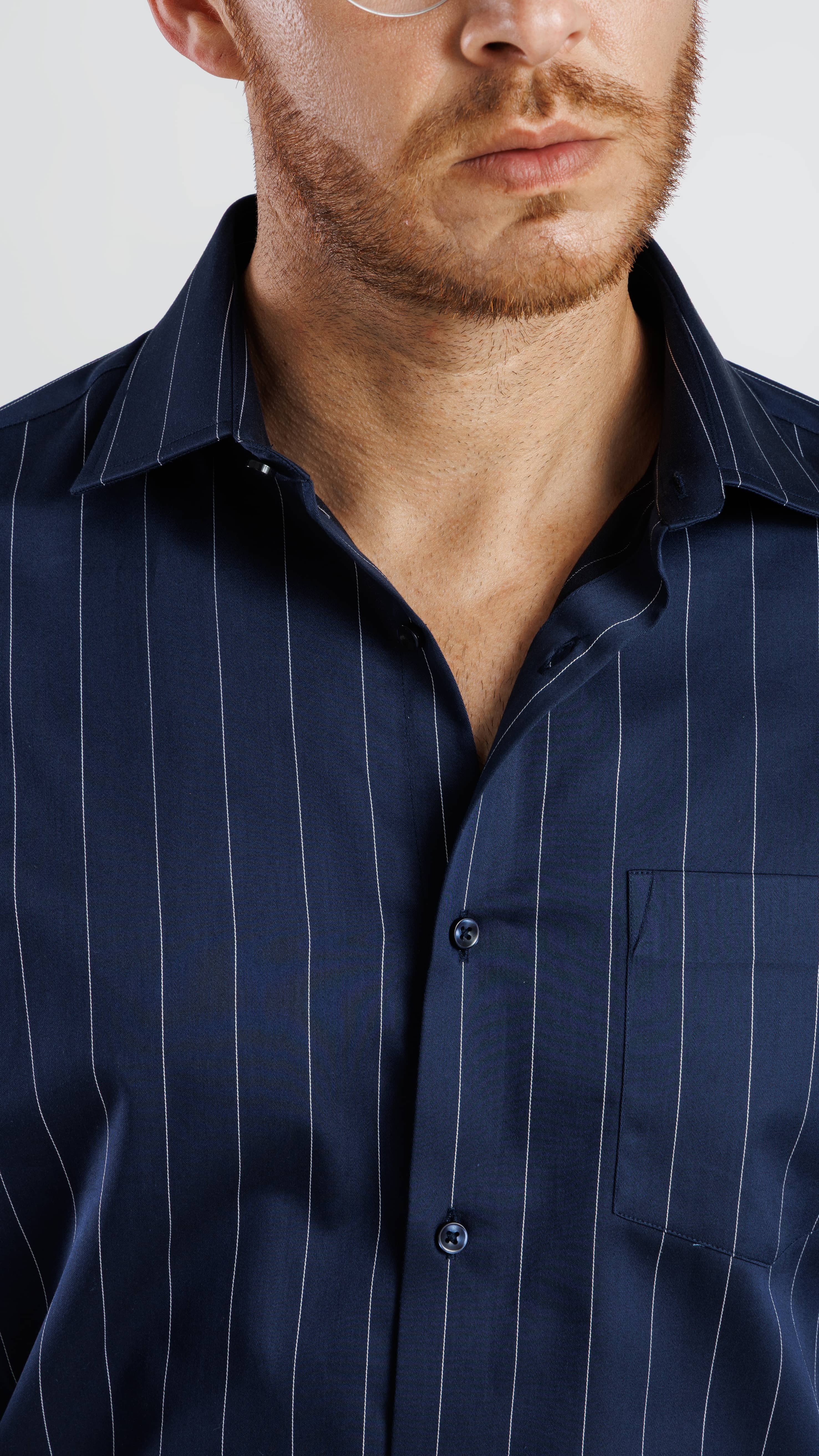 Oxford Blue Pinstripe Shirt